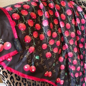 RARE limited edition Louis Vuitton Cherry Scarf